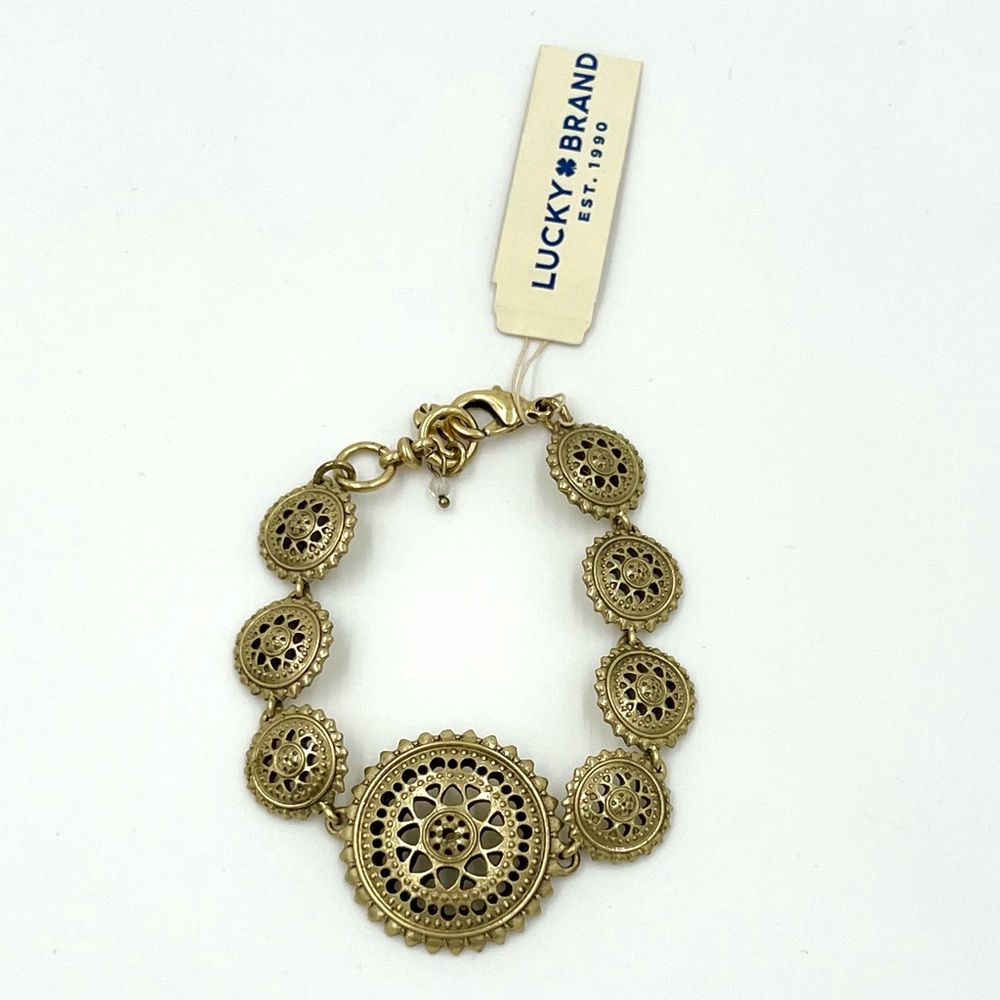 Lucky Brand | Gold Medallion Accent Bracelet